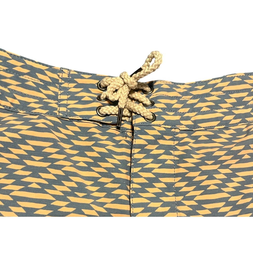 Faherty Brand Mens Santa Rosa Board Shorts blue yellow Swim Trunks Size 32